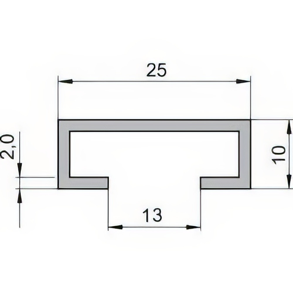 Summer S11847-00001 Summer profile rail C aluminum