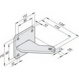 Sommer 2187V000 Sommer gate post fitting 18/115
