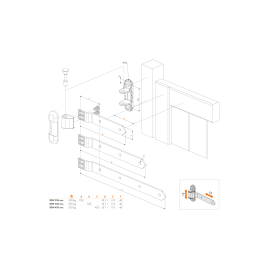 180° 3-way adjustment hinge for wooden gates