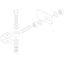 3-way adjustable 180° hinge