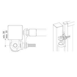 Aesthetical 180Â° gate closer with direct connection to the hinge - RHINO