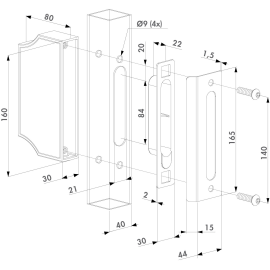 Ornamental keep with counter lock box