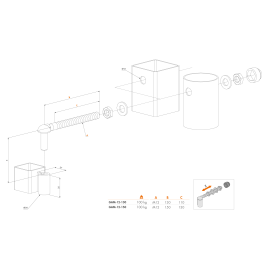Hinge set for garden gates