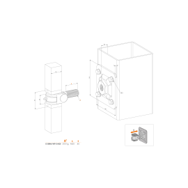 Ornamental hinge set with wall plate