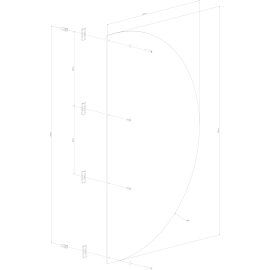 Protection plate to avoid access to the handle from the outside