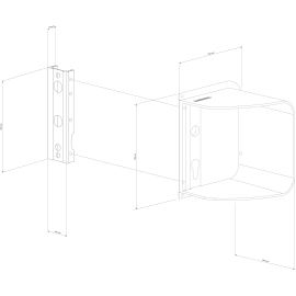 Security shroud for surface mounted locks with free exit configuration
