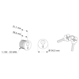 Mortise cylinders set