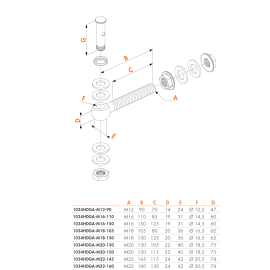 Hot-dip galvanized eyebolt set