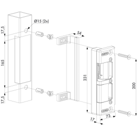 Electric strike for surface mounted locks