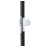 Handle set with rounded corners in anodized aluminium with fixed and rotating action