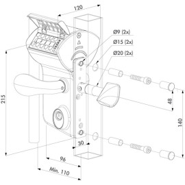 LEONARDO - Mechanical code lock for sliding gates