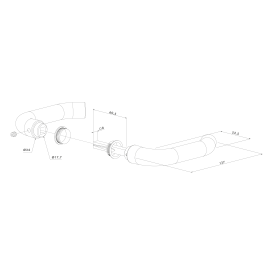 Black anodized aluminium handle pair - 3006B