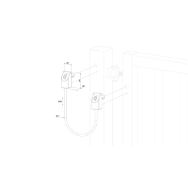 Stainless steel safety cable for gates up to 500 kg - U-SAFE