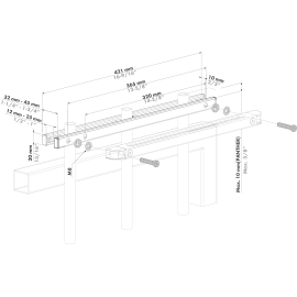 Durable Stainless steel accessory for gate closer installation on barred fencing - RAIL-FIT for Enhanced Security