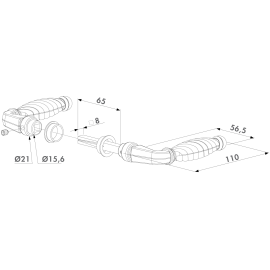 Handle pair in zamac - 3006FAD16