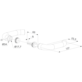 Aluminium handle pair - 3006D