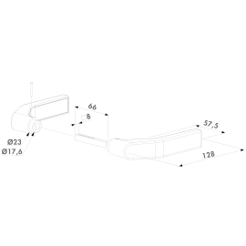 Handle pair in polyamide - 3006G-4060