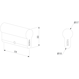 54 mm dummy cylinder - 3012-54-STD-DSA