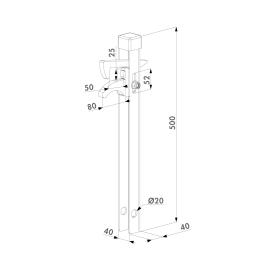 Gate hold-back catch hot-dip galvanized - ABL