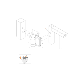 180° double bearing hinge - DINO