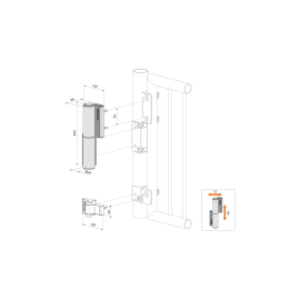 Compact hinge and gate closer in one - TIGER