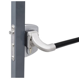 Surface mounted anti-panic gate lock