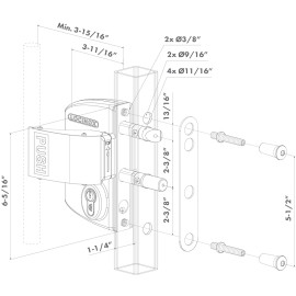Surface mounted anti-panic gate lock