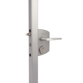 Surface mounted anti-panic gate lock