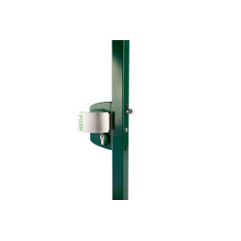 Surface mounted anti-panic gate lock