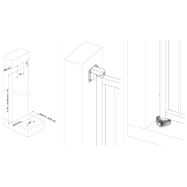 Invisible, built-in hydraulic gate closer - INTERIO