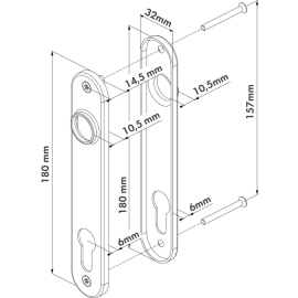 Aluminium anodized cover plate for insert locks