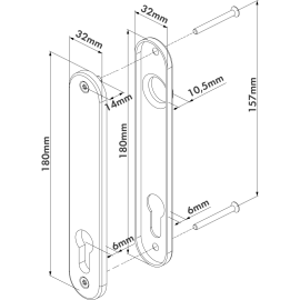 Set of cover plates for insert locks