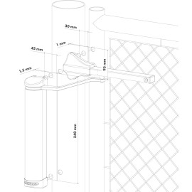 Durable Adaptor plate for Lion gate closer - 3018LION for Enhanced Security