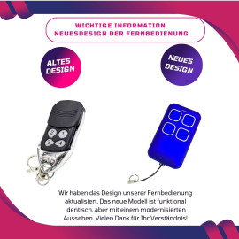 ALIRANTA Tor Control TC4 Handheld Transmitter 4-Channel Compatible with All Summer Remote Controls and All Summer Gate Opener Automatic Gate Operators 868.95 MHz