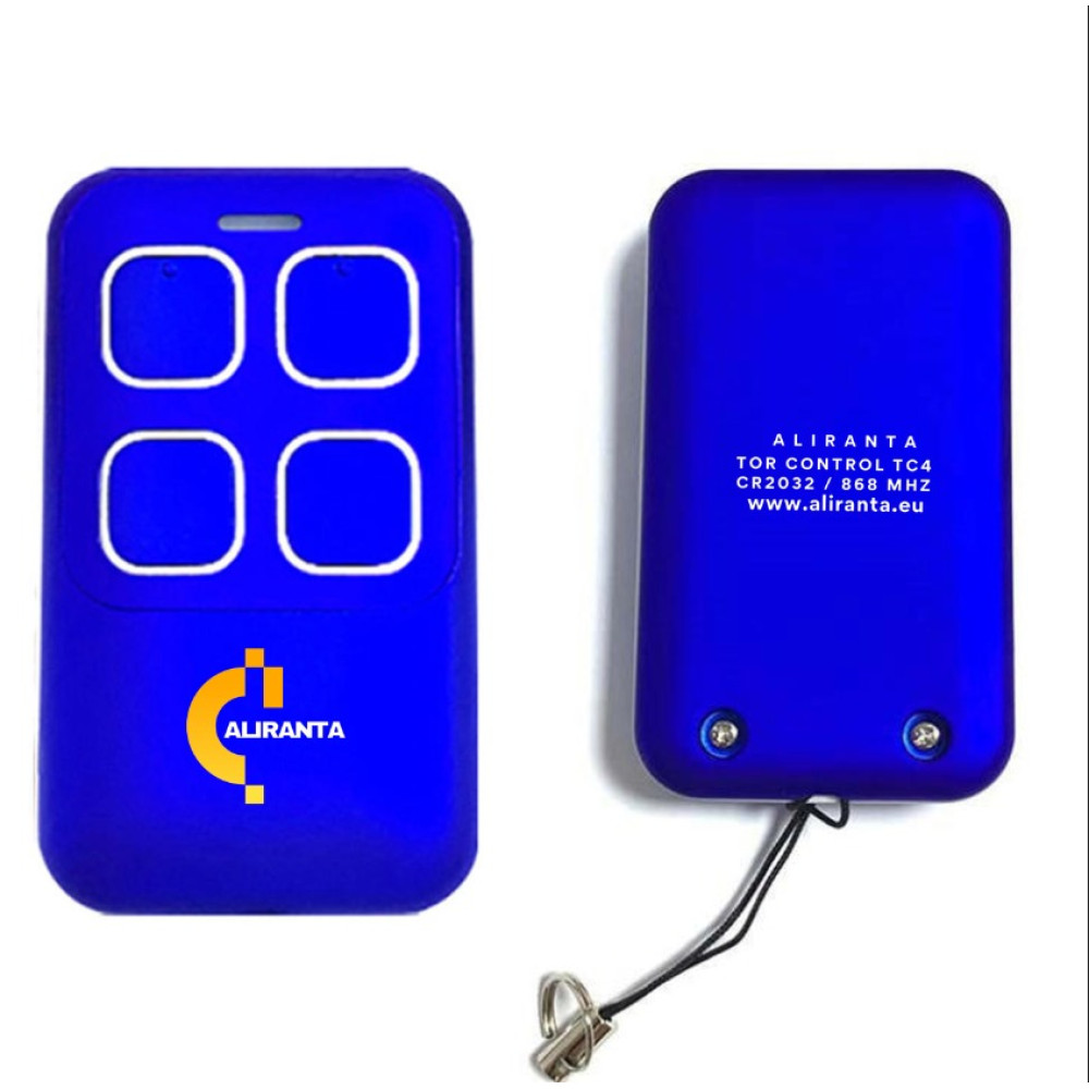 ALIRANTA Tor Control TC4 Handheld Transmitter 4-Channel Compatible with All Summer Remote Controls and All Summer Gate Opener Automatic Gate Operators 868.95 MHz