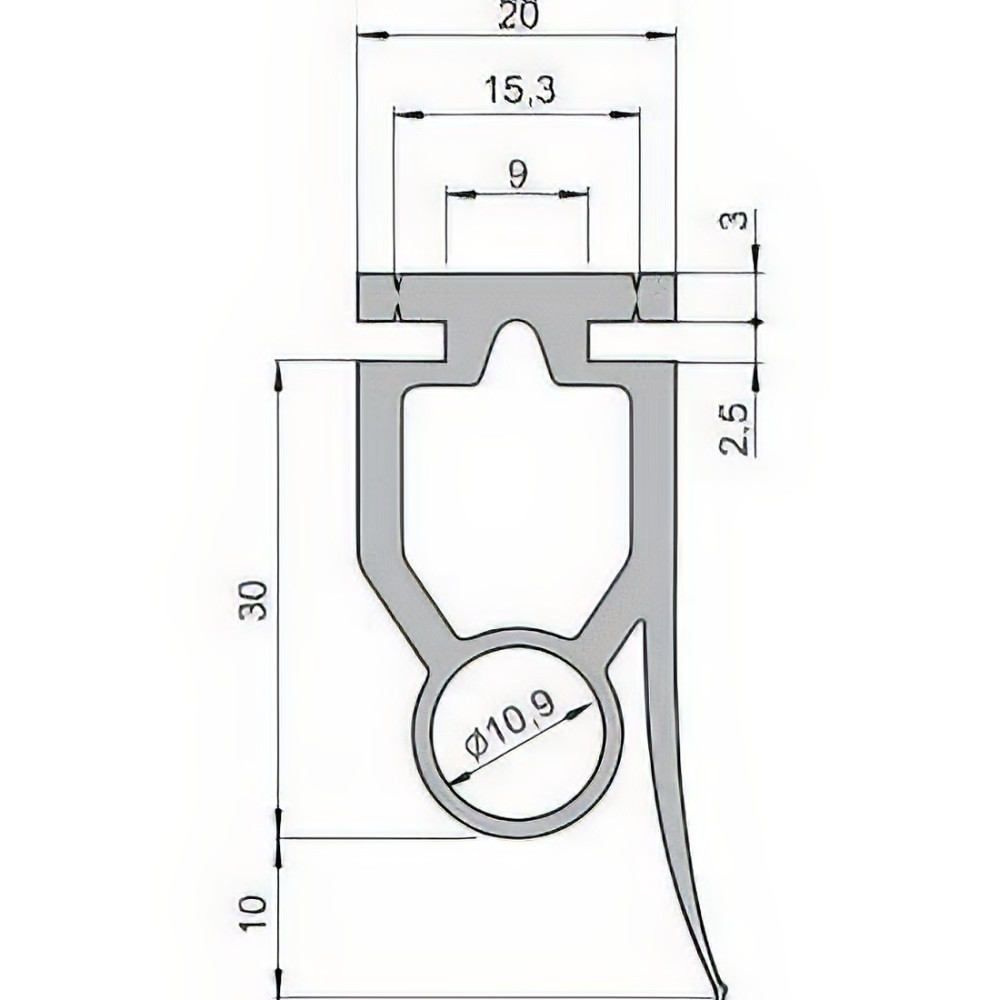 Sommer 3682 Sicherheitskontaktleiste optisch with Dichtlippe