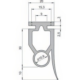 Sommer 3682 Sicherheitskontaktleiste optisch with Dichtlippe
