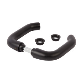Black anodized aluminium handle pair for insert locks - 3006B-H