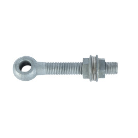 Eyebolt with nuts and spring ring