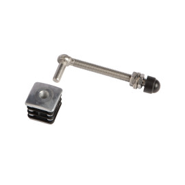 Hinge set with aluminium plugs for garden gates