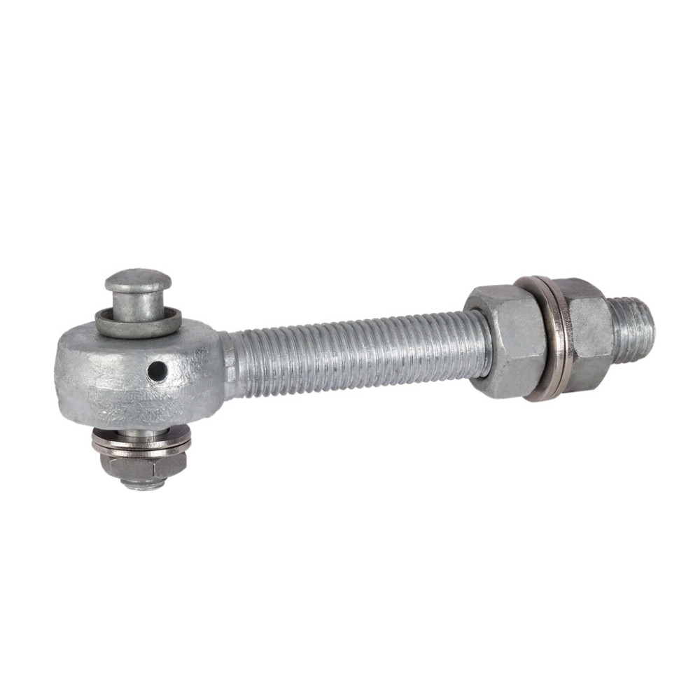 Hot-dip galvanized bearing eyebolt for 3D and 4D hinges