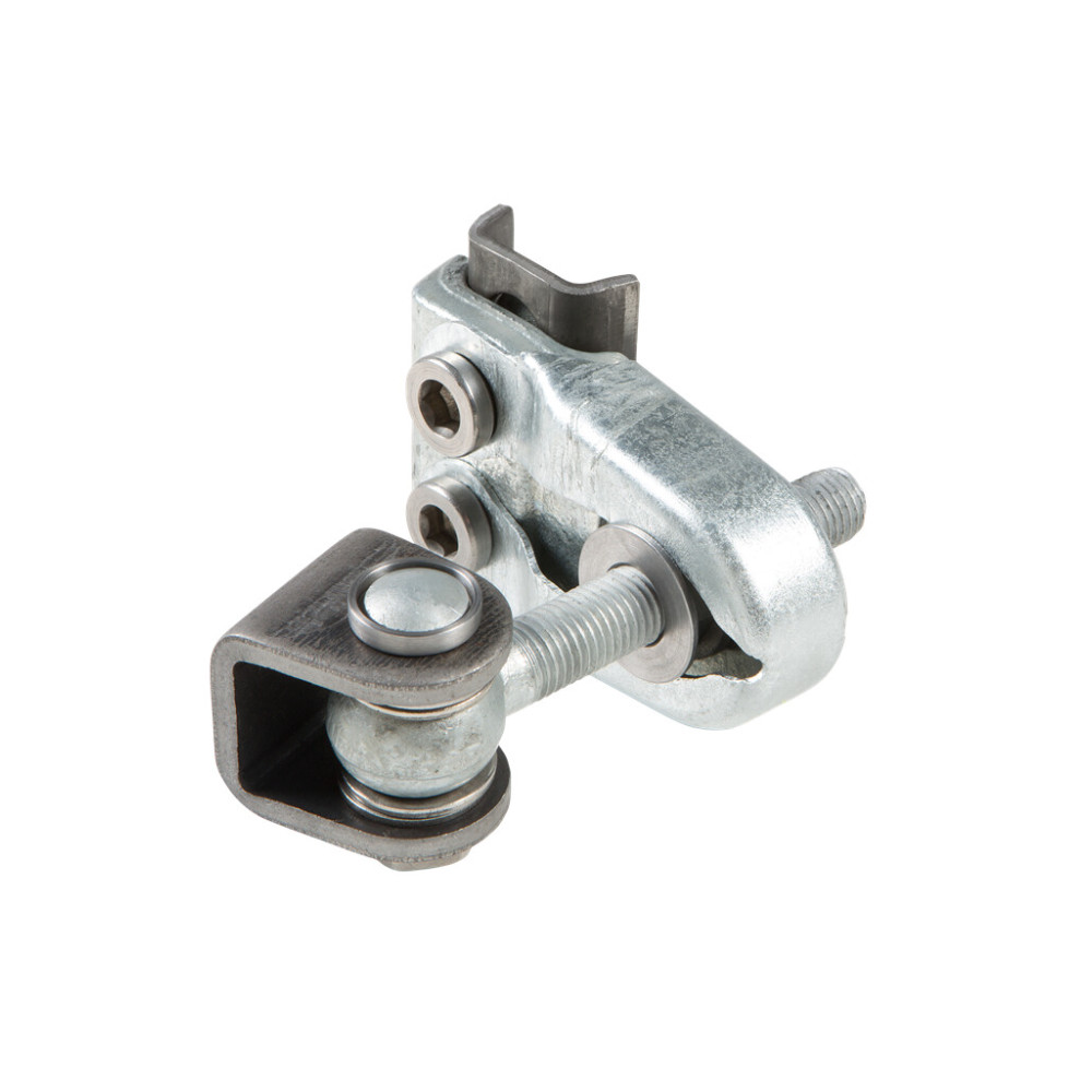 Vandal-proof 180Â° hinge with 4-way adjustment