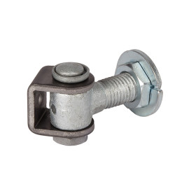 Vandal-proof one way 90° hinge with adjustable welding nut