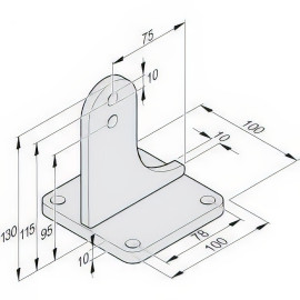 Sommer 12295V000 Sommer gate post fitting 75/115