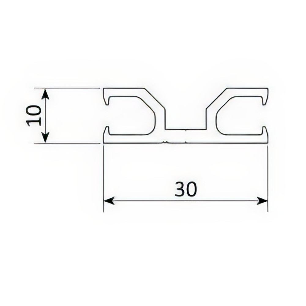 Summer S11848-00001 Summer profile rail K aluminum