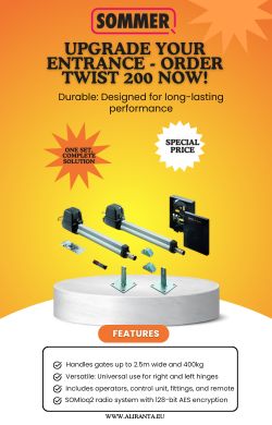 Sommer S11521-00001 twist UG 2-leaf set anthracite Hinged door operator